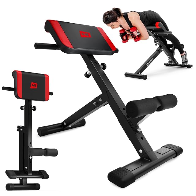 Hop-Sport HS-1016 folding hyperextension bench with adjustable backrest