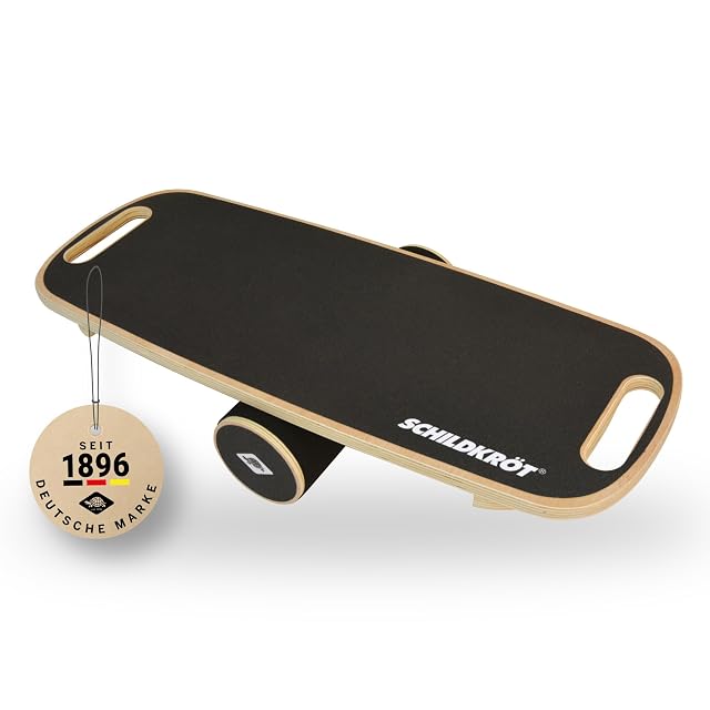 Schildkröt wooden balance board on a separate cylindrical roller