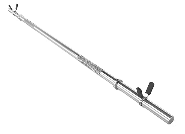 G5 HT SPORT chromed barbell with spring collars, shown at 150 cm