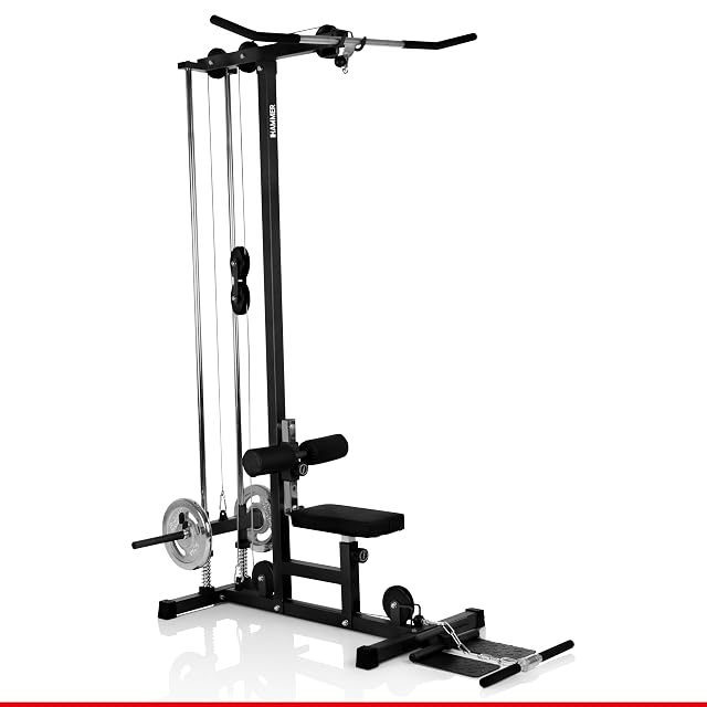 HAMMER Finnlo Multi-Lat-Tower with seat, lat bar and integrated low row cable