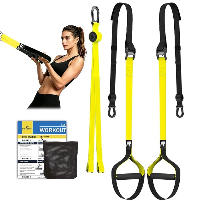 RHINOSPORT S6 yellow sling trainer with polyester webbing and combination foot attachment