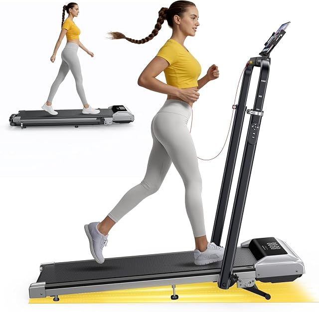 Toputure TP6 folding treadmill with a retractable and rotating handle pole