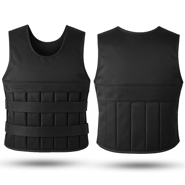 Fitby V20 weighted vest with removable blocks distributed front and back